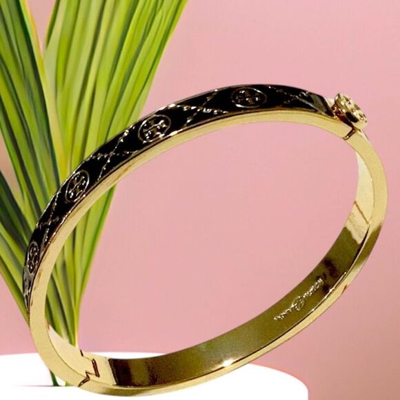 TORY BURCH T MONOGRAM HINGE BRACELET - Picture 1 of 5